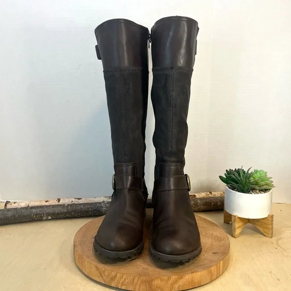 Timberland Earthkeepers | Bethel Tall Boots Dark Brown Leather Suede Buckle 8.5 - Picture 9 of 16